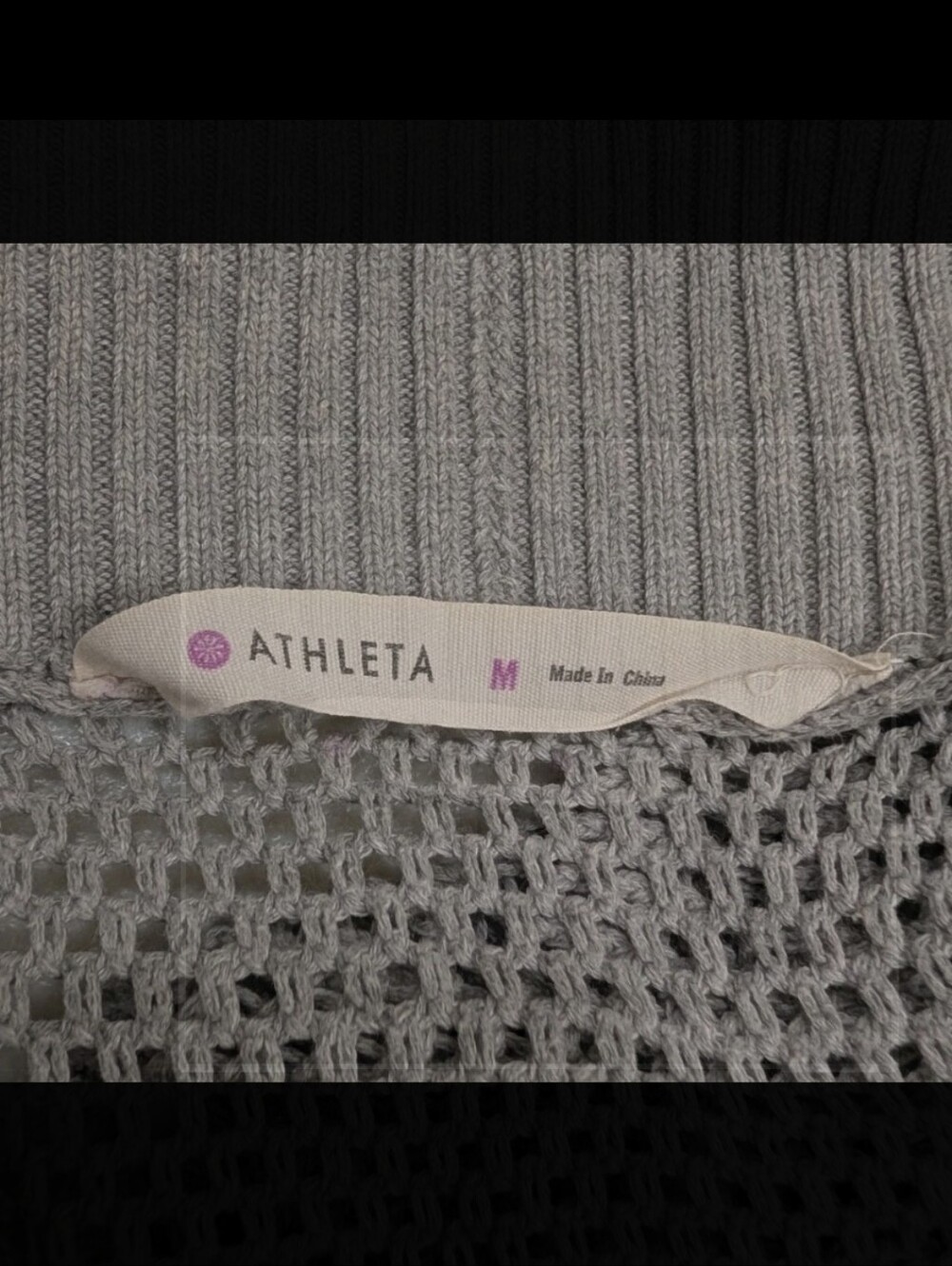 Athleta Shrug Cardigan Sweater M Open Knit Cocoon Athleisure Yoga #7800 - Picture 2 of 6
